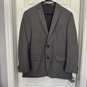 Michael Kors Mens Blazer Sport Coat Two Button Casual Jacket Size 40R Grey Solid